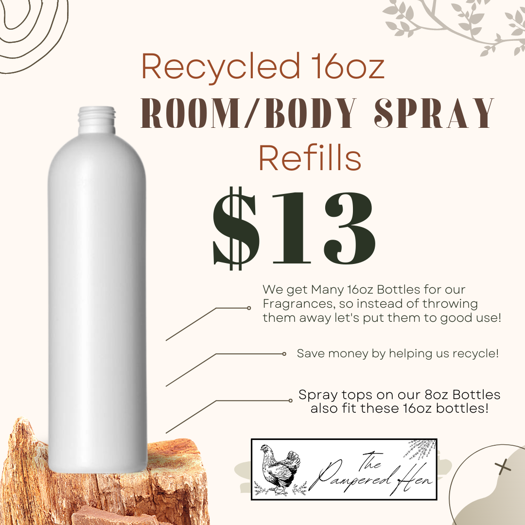 Recycled spray shop bottles